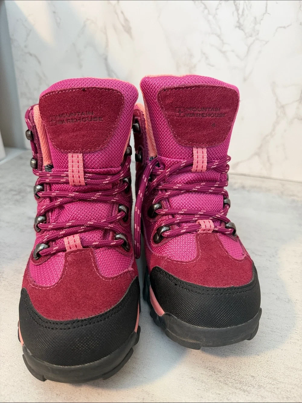 Kids Outdoor Hiking Boots in Magenta Pink